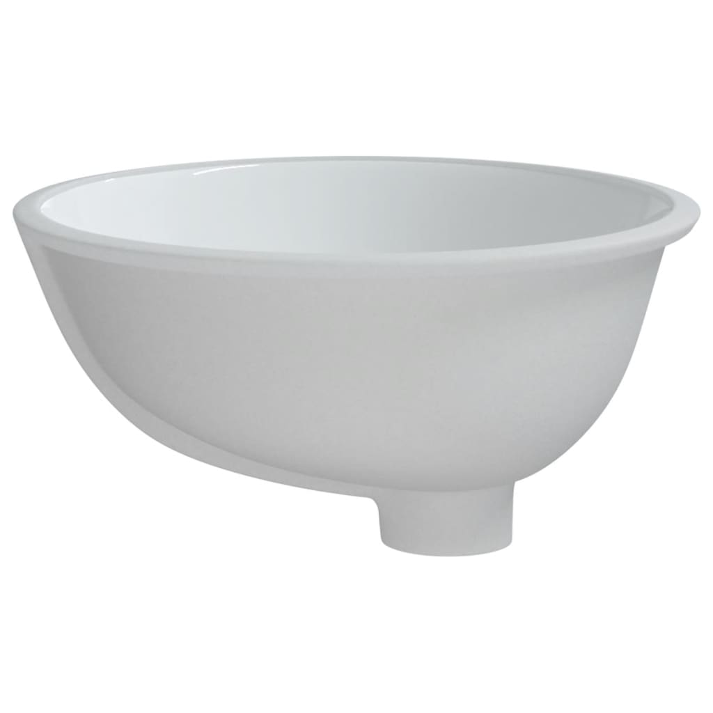 Waschbecken Weiß 37x31x17,5 cm Oval Keramik