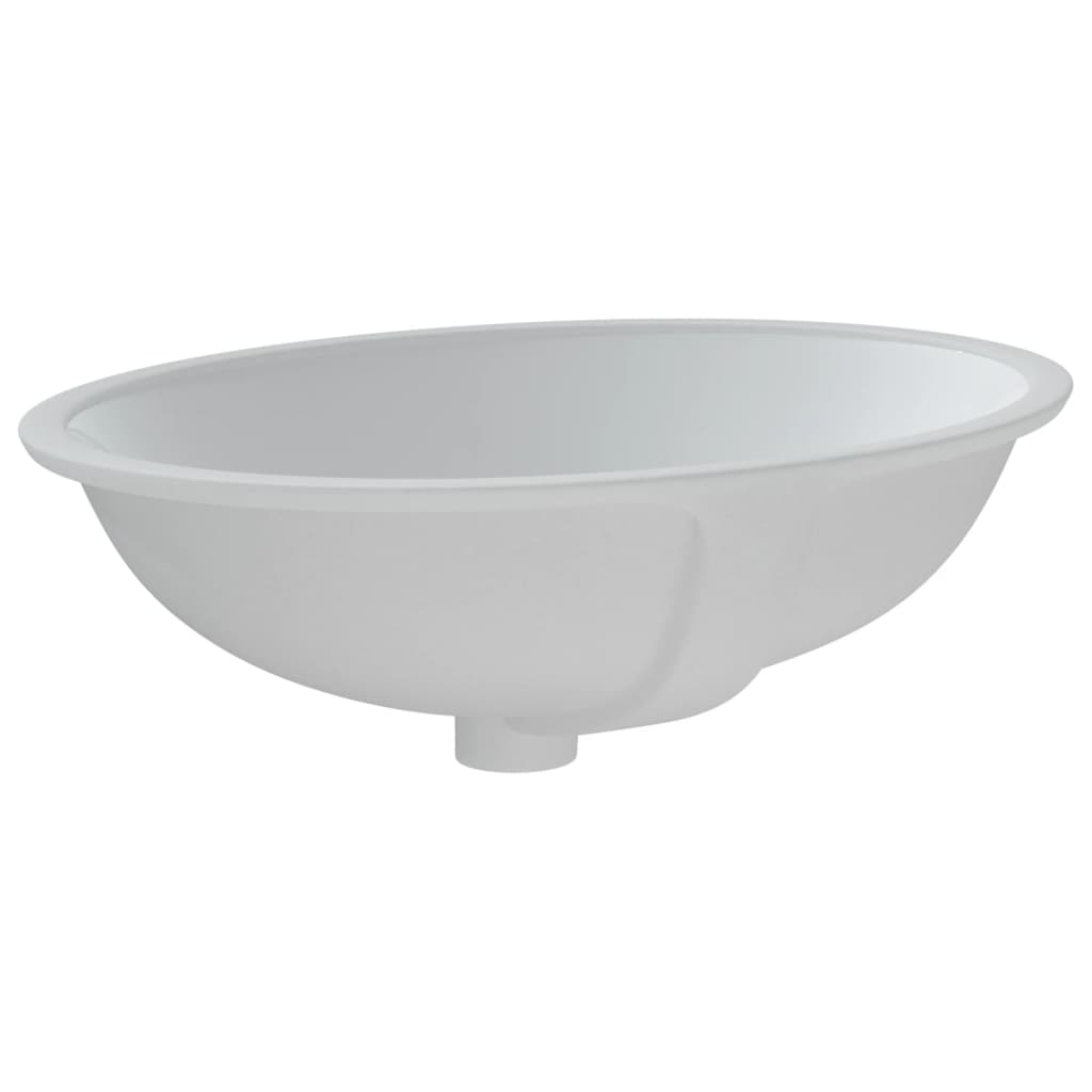 Waschbecken Weiß 56x41x20 cm Oval Keramik