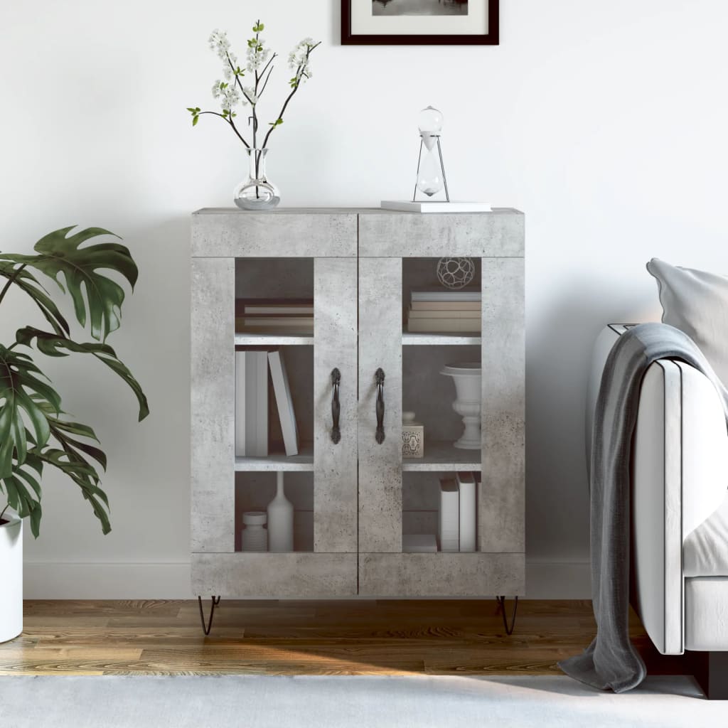 Sideboard Betongrau 69,5x34x90 cm Holzwerkstoff