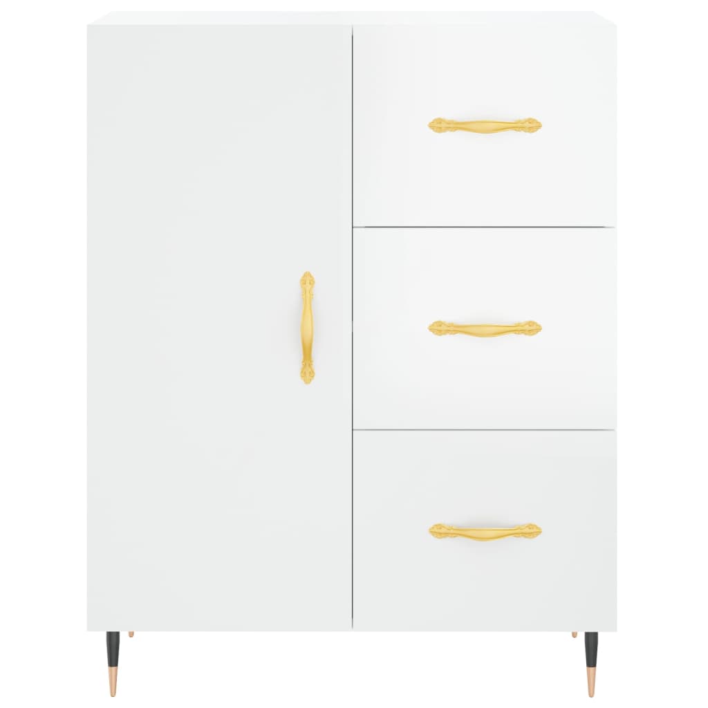Sideboard Hochglanz-Weiß 69,5x34x90 cm Holzwerkstoff