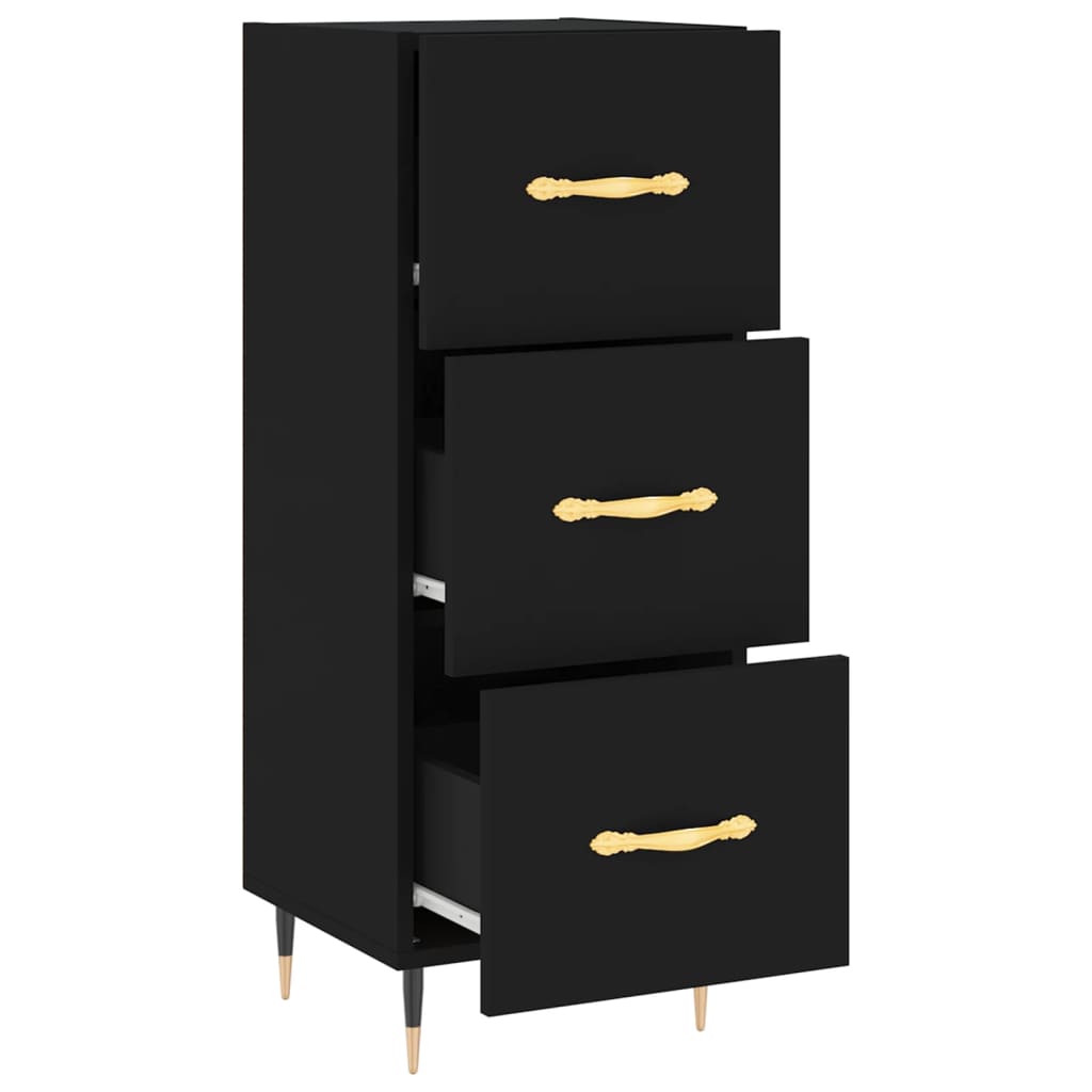 Sideboard Schwarz 34,5x34x90 cm Holzwerkstoff