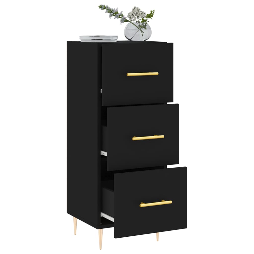 Sideboard Schwarz 34,5x34x90 cm Holzwerkstoff
