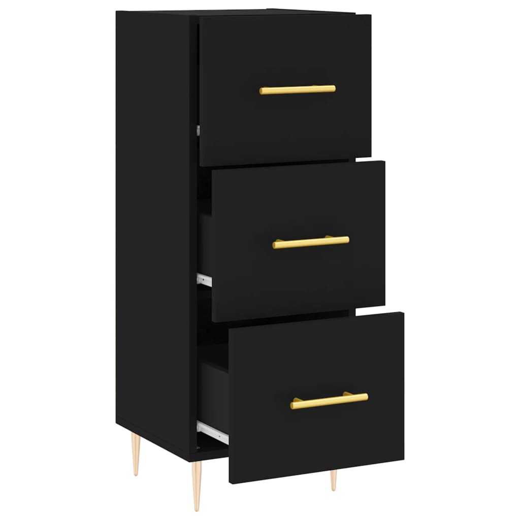 Sideboard Schwarz 34,5x34x90 cm Holzwerkstoff
