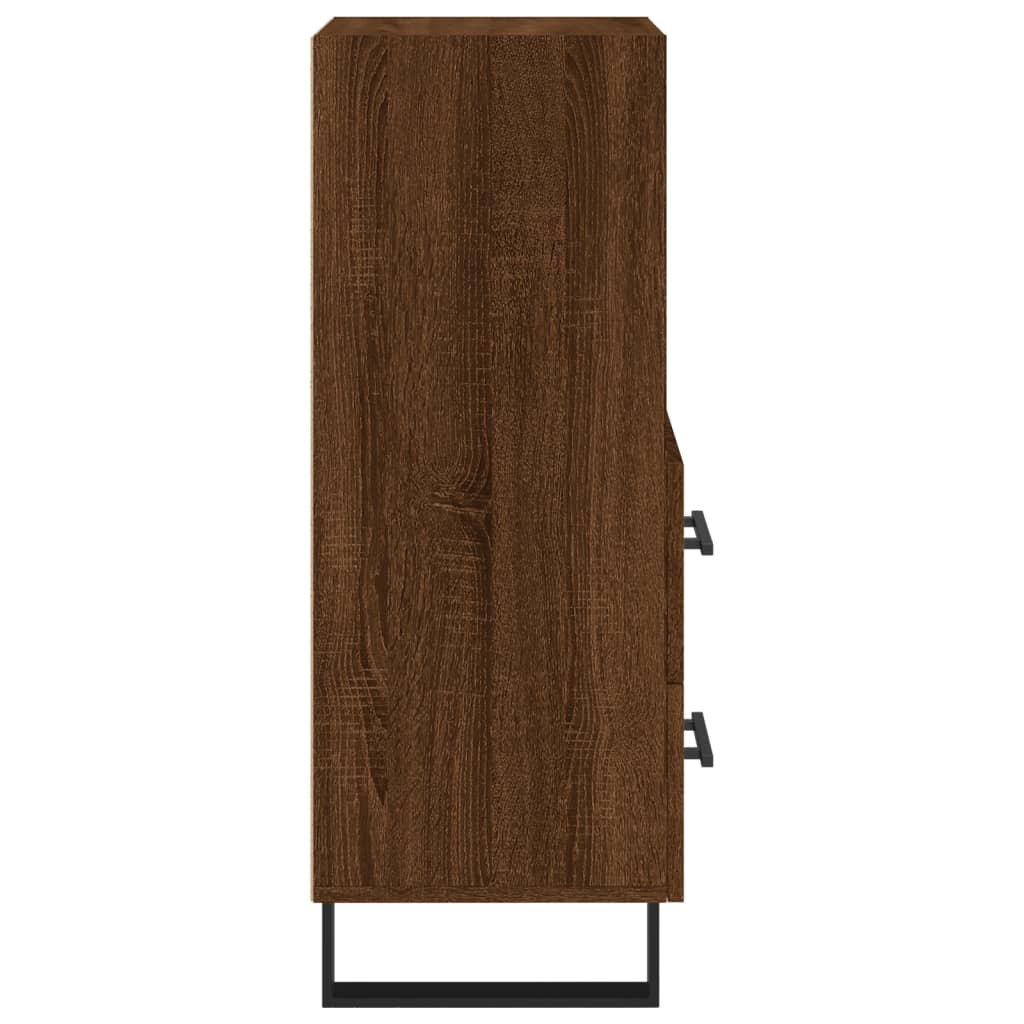 Sideboard Braun Eichen-Optik 34,5x34x90 cm Holzwerkstoff