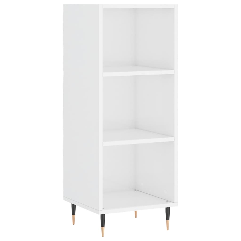 Sideboard Hochglanz-Weiß 34,5x32,5x90 cm Holzwerkstoff