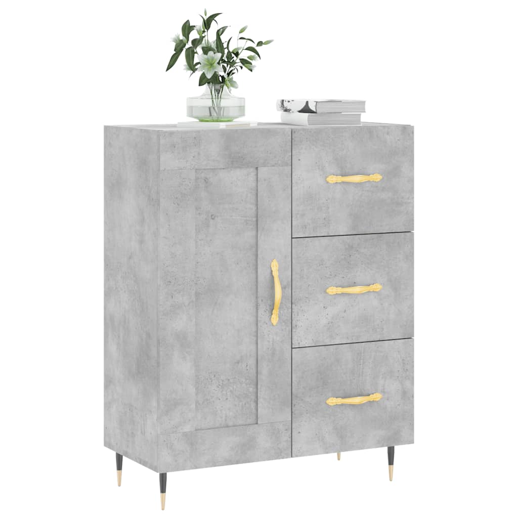 Sideboard Betongrau 69,5x34x90 cm Holzwerkstoff