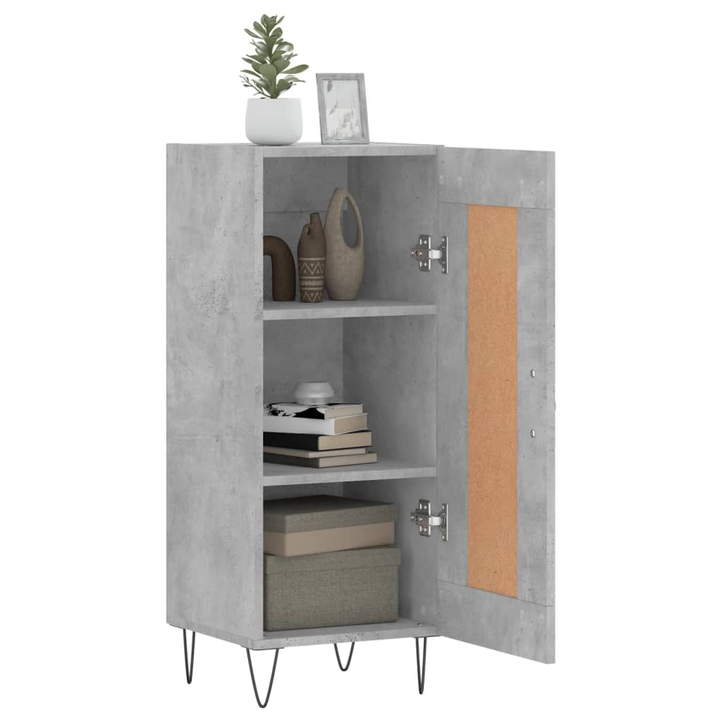 Sideboard Betongrau 34,5x34x90 cm Holzwerkstoff