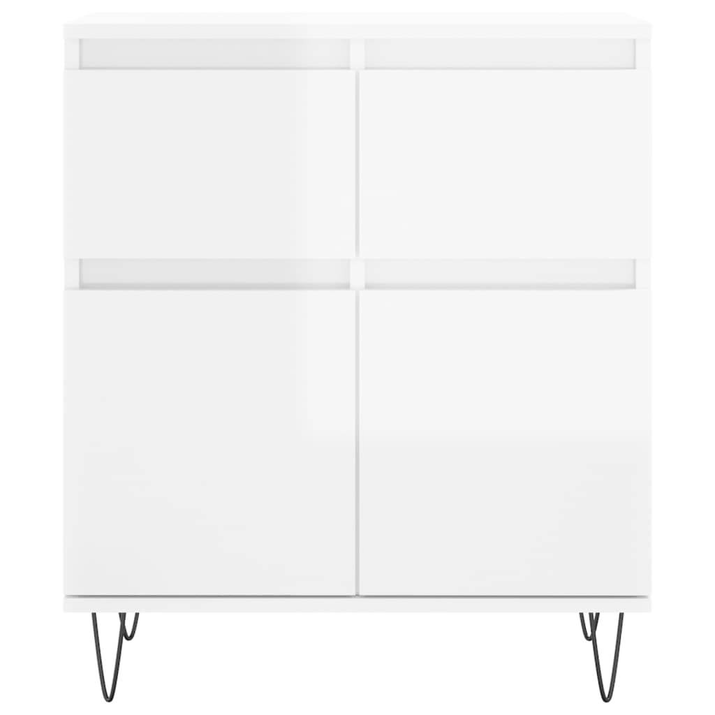 Sideboard Hochglanz-Weiß 60x35x70 cm Holzwerkstoff