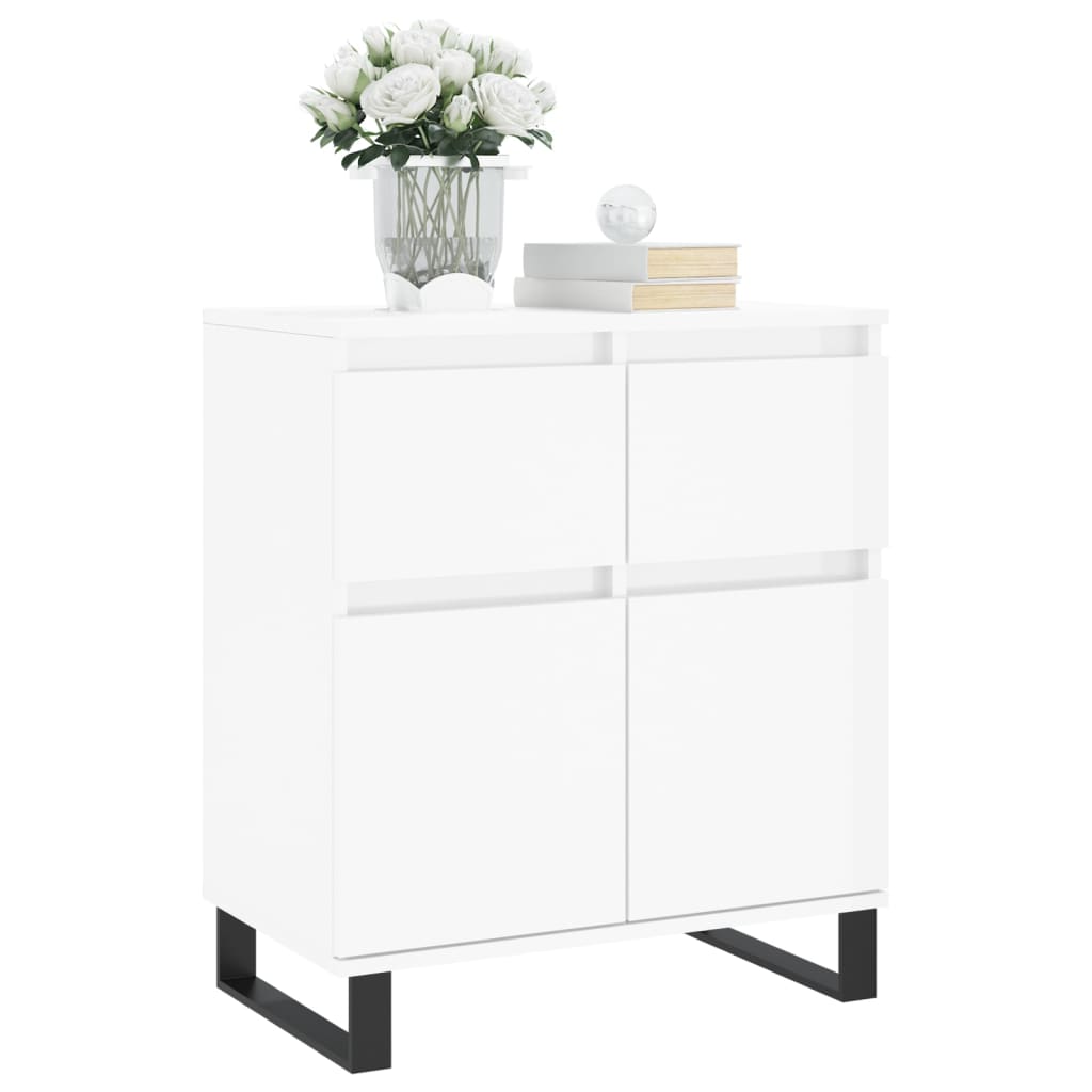 Sideboard Hochglanz-Weiß 60x35x70 cm Holzwerkstoff