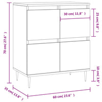 Thumbnail for Sideboard Hochglanz-Weiß 60x35x70 cm Holzwerkstoff