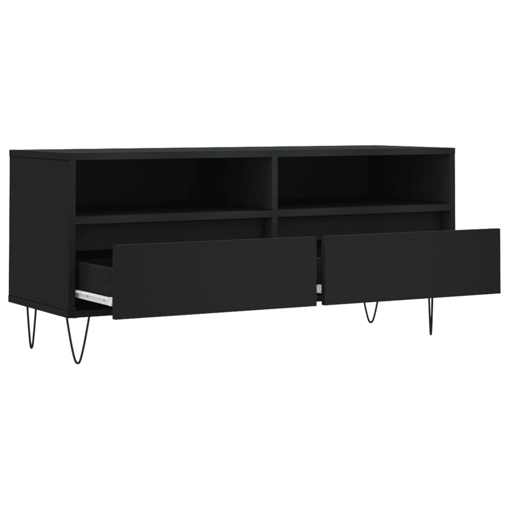 TV-Schrank Schwarz 100x34,5x44,5 cm Holzwerkstoff