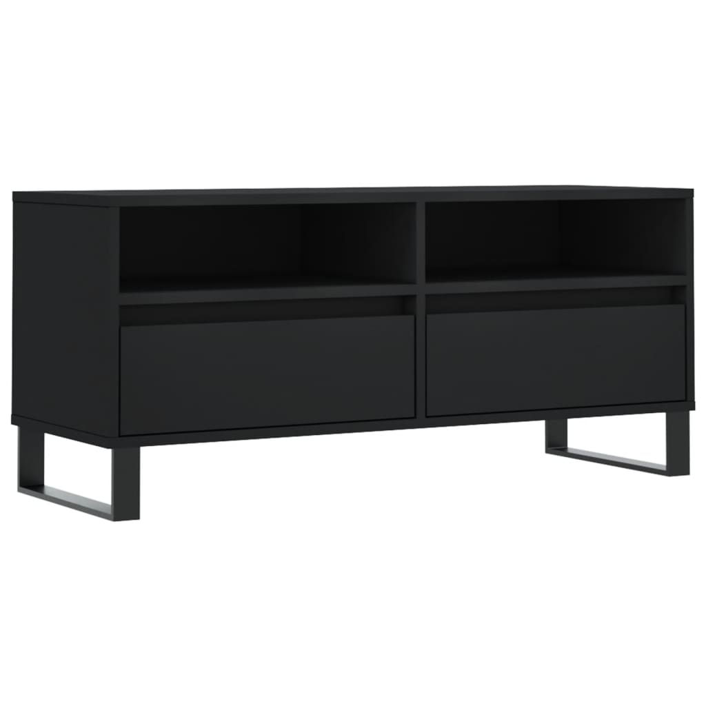 TV-Schrank Schwarz 100x34,5x44,5 cm Holzwerkstoff
