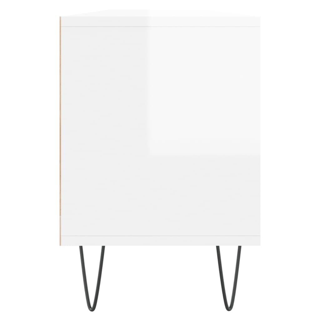 TV-Schrank Hochglanz-Weiß 150x30x44,5 cm Holzwerkstoff