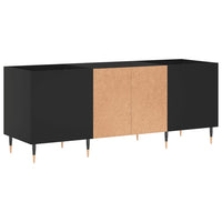 Thumbnail for Plattenschrank Schwarz 121x38x48 cm Holzwerkstoff