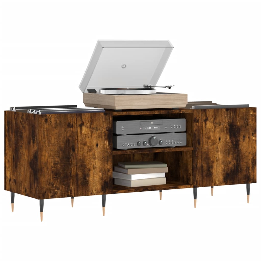 Plattenschrank Räuchereiche 121x38x48 cm Holzwerkstoff