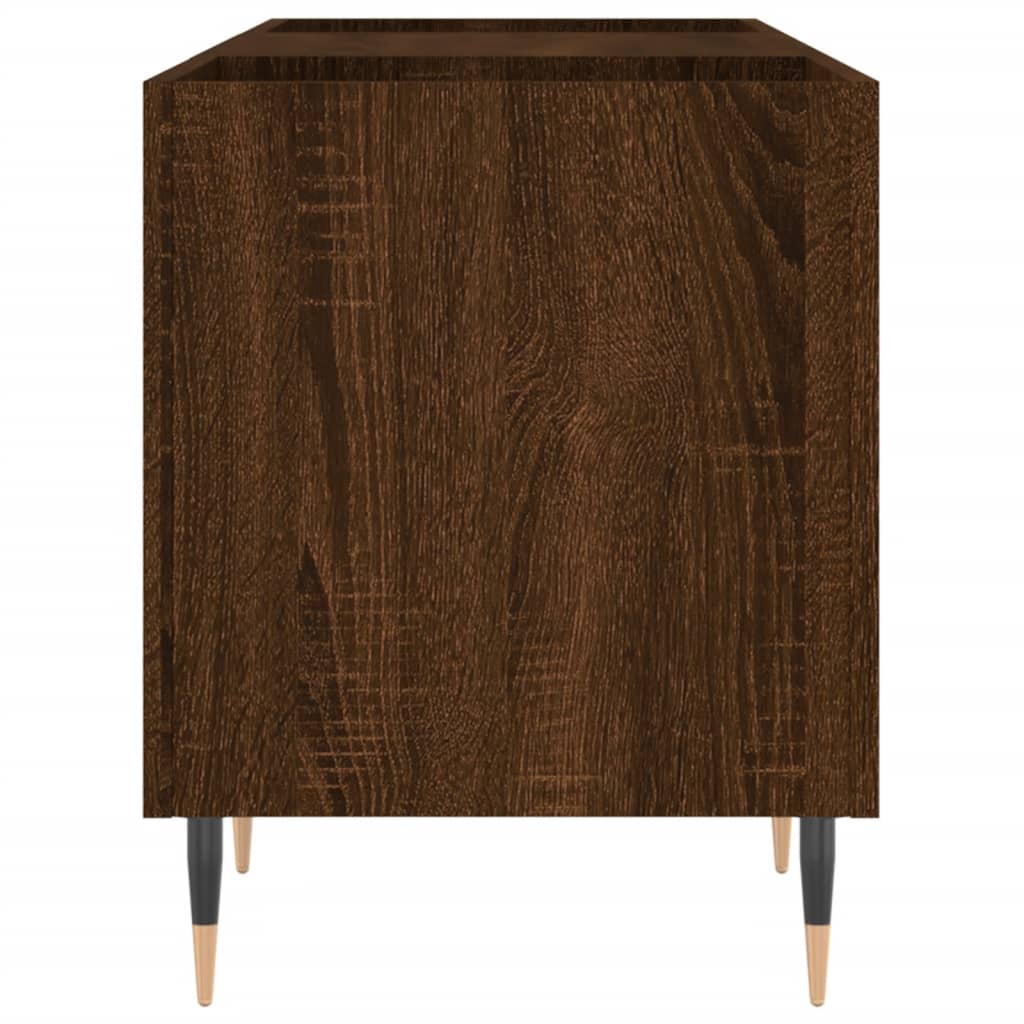 Plattenschrank Braun Eichen-Optik 121x38x48 cm Holzwerkstoff