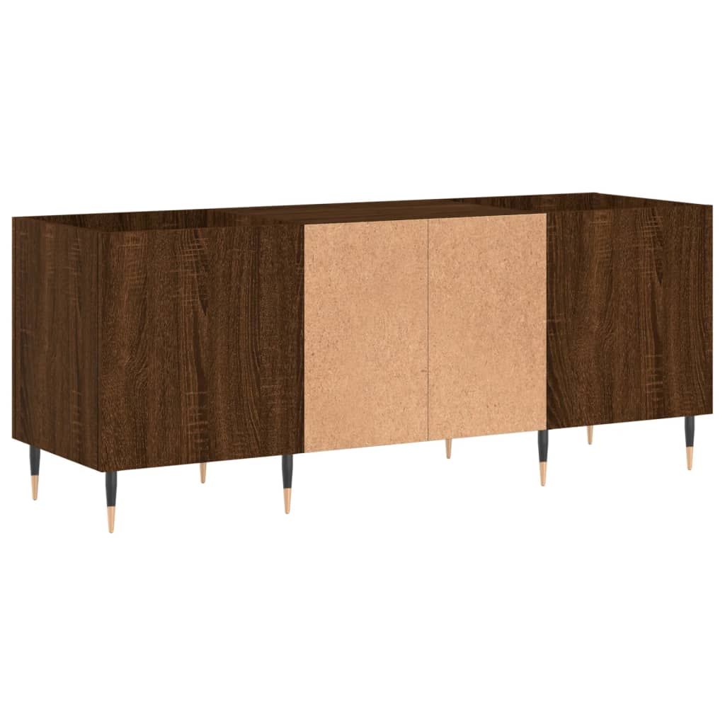 Plattenschrank Braun Eichen-Optik 121x38x48 cm Holzwerkstoff