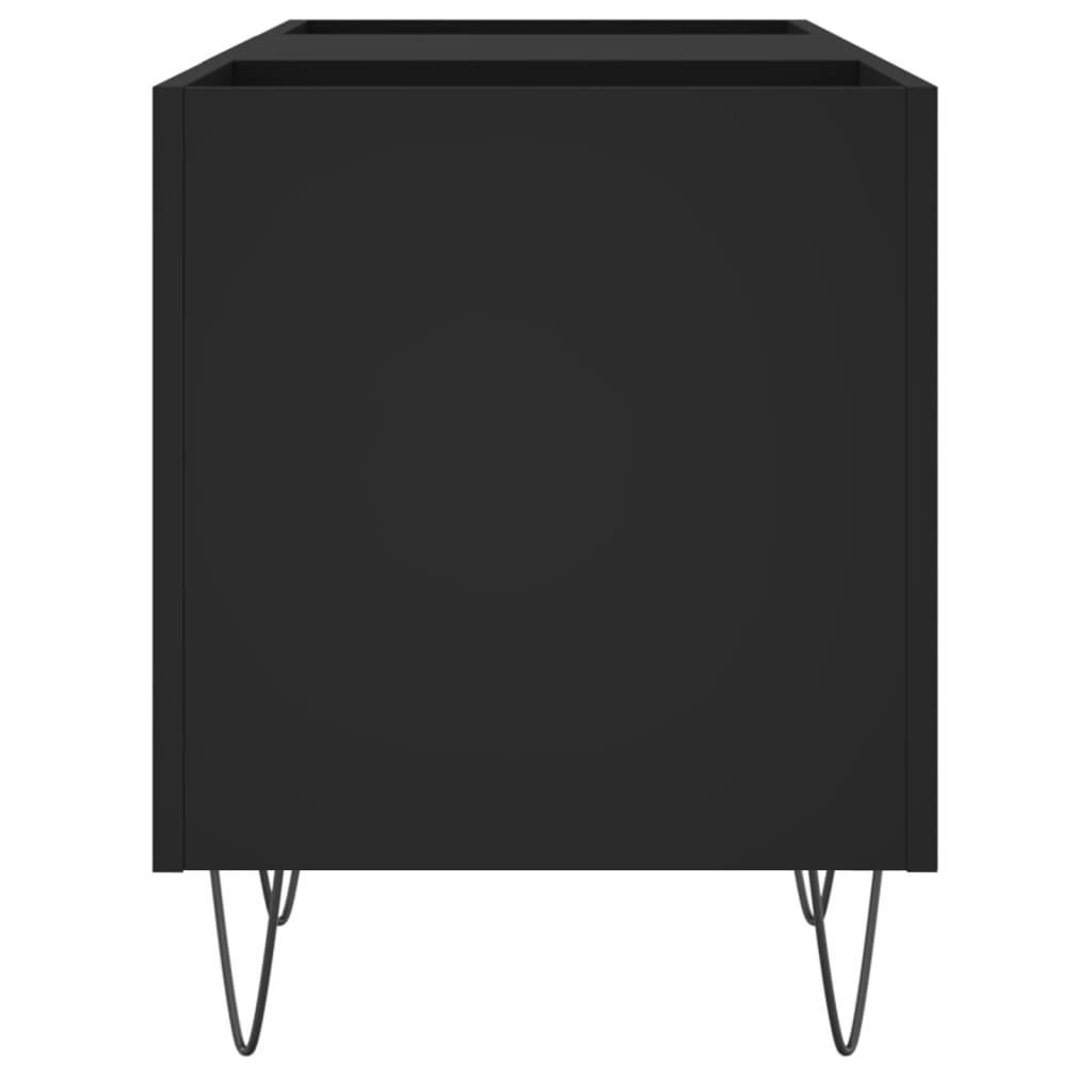 Plattenschrank Schwarz 121x38x48 cm Holzwerkstoff