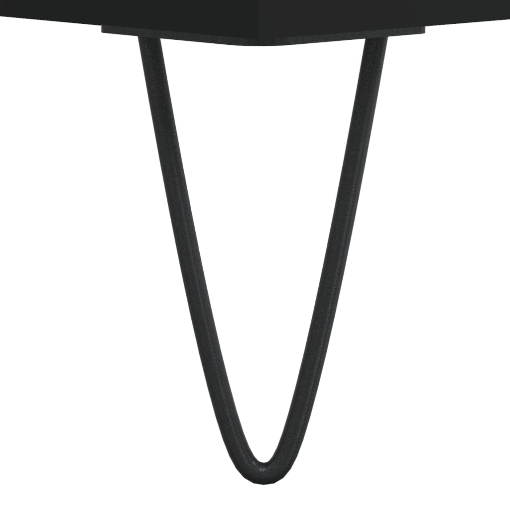 Plattenschrank Schwarz 121x38x48 cm Holzwerkstoff