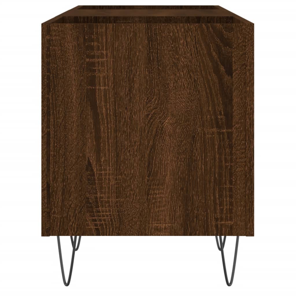 Plattenschrank Braun Eichen-Optik 121x38x48 cm Holzwerkstoff