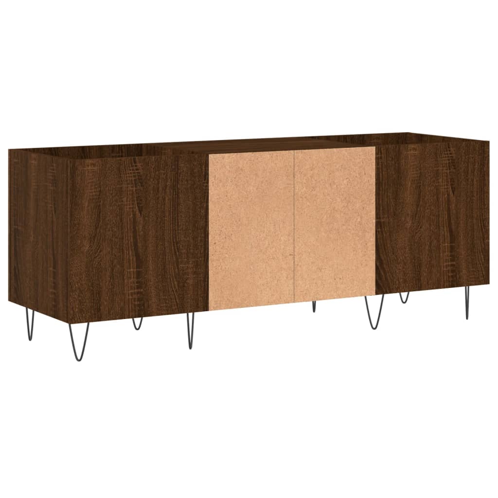 Plattenschrank Braun Eichen-Optik 121x38x48 cm Holzwerkstoff