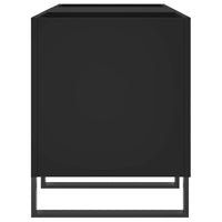 Thumbnail for Plattenschrank Schwarz 121x38x48 cm Holzwerkstoff