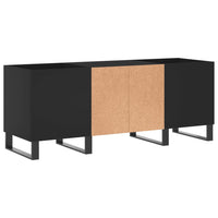 Thumbnail for Plattenschrank Schwarz 121x38x48 cm Holzwerkstoff