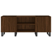 Thumbnail for Plattenschrank Braun Eichen-Optik 121x38x48 cm Holzwerkstoff