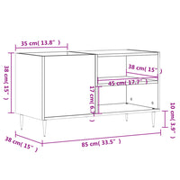 Thumbnail for Plattenschrank Schwarz 85x38x48 cm Holzwerkstoff