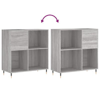 Thumbnail for Plattenschrank Grau Sonoma 84,5x38x89 cm Holzwerkstoff
