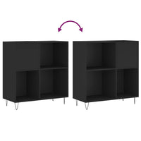 Thumbnail for Plattenschrank Schwarz 84,5x38x89 cm Holzwerkstoff
