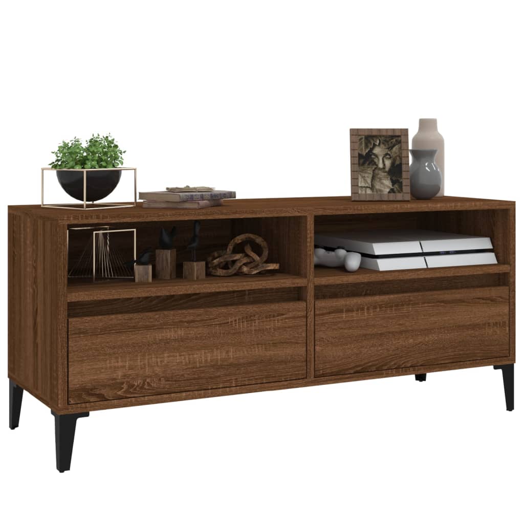 TV-Schrank Braun Eichen-Optik 100x34,5x44,5 cm Holzwerkstoff