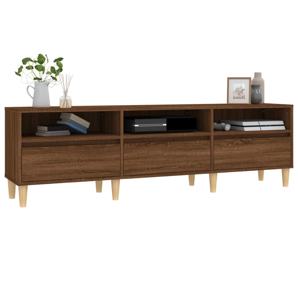 TV-Schrank Braun Eichen-Optik 150x30x44,5 cm Holzwerkstoff