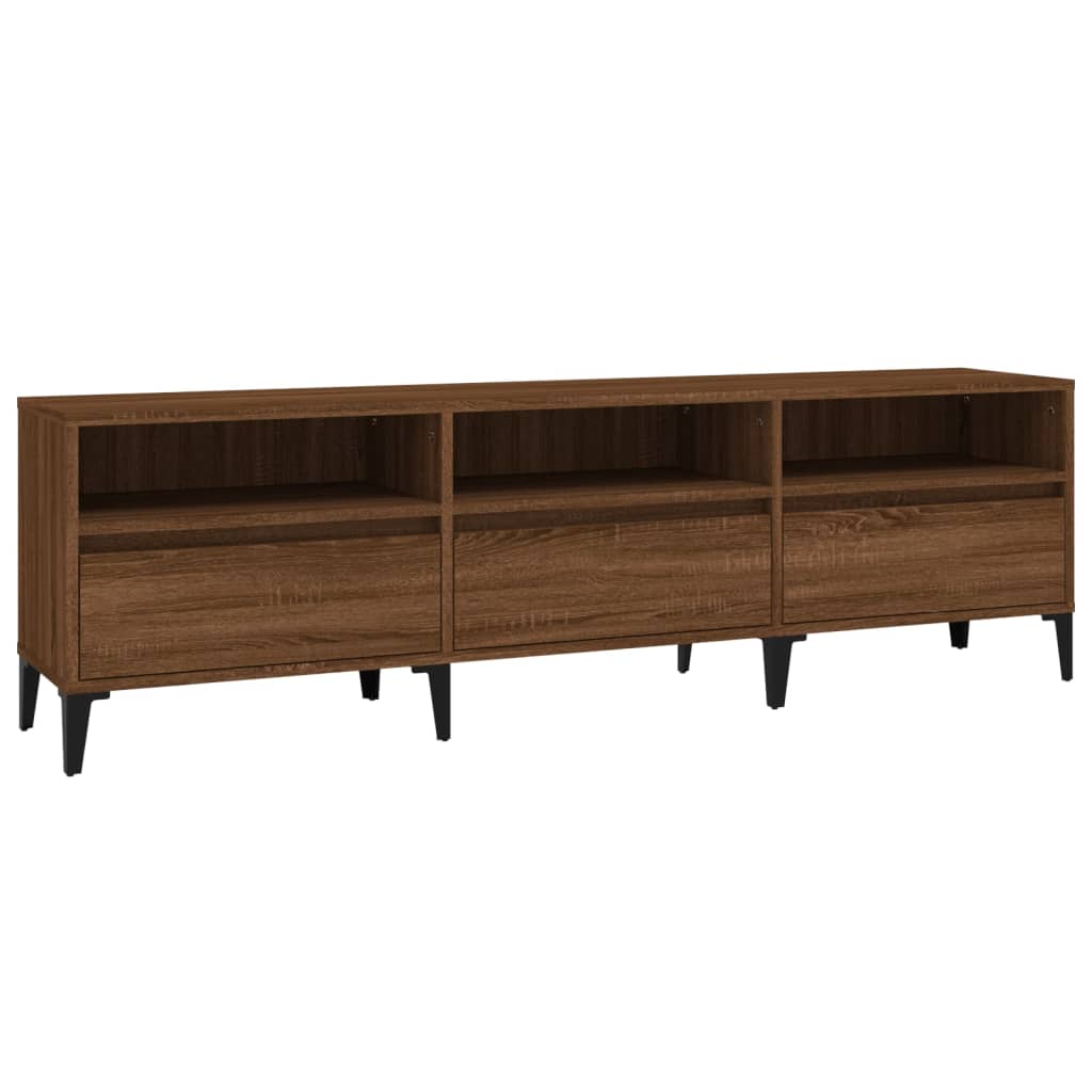 TV-Schrank Braun Eichen-Optik 150x30x44,5 cm Holzwerkstoff