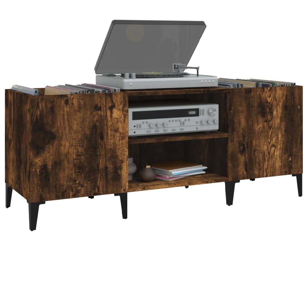 Plattenschrank Räuchereiche 121x38x48 cm Holzwerkstoff