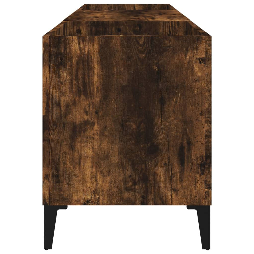 Plattenschrank Räuchereiche 121x38x48 cm Holzwerkstoff