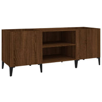 Thumbnail for Plattenschrank Braun Eichen-Optik 121x38x48 cm Holzwerkstoff