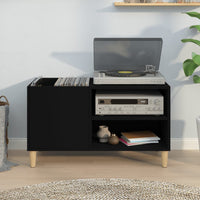 Thumbnail for Plattenschrank Schwarz 84,5x38x48 cm Holzwerkstoff