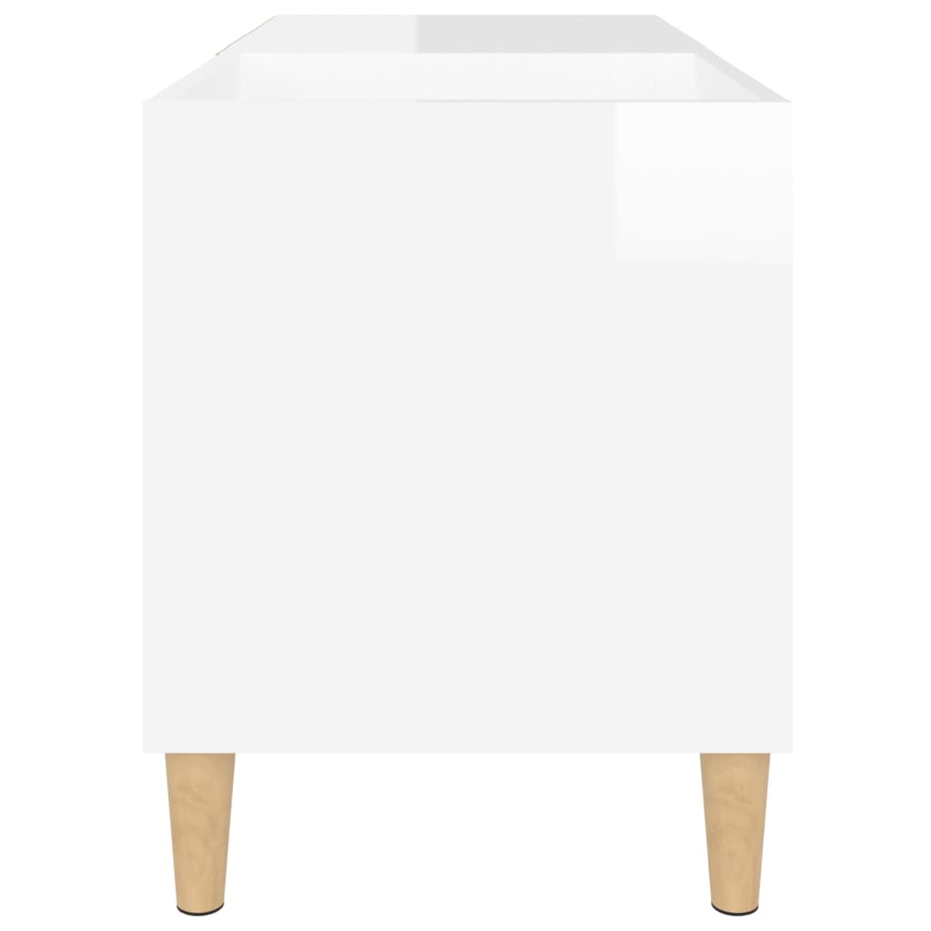 Plattenschrank Hochglanz-Weiß 84,5x38x48 cm Holzwerkstoff