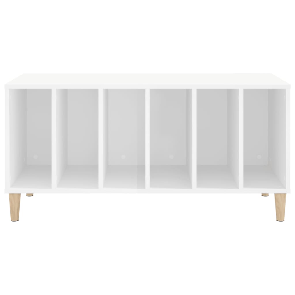 Plattenschrank Hochglanz-Weiß 100x38x48 cm Holzwerkstoff