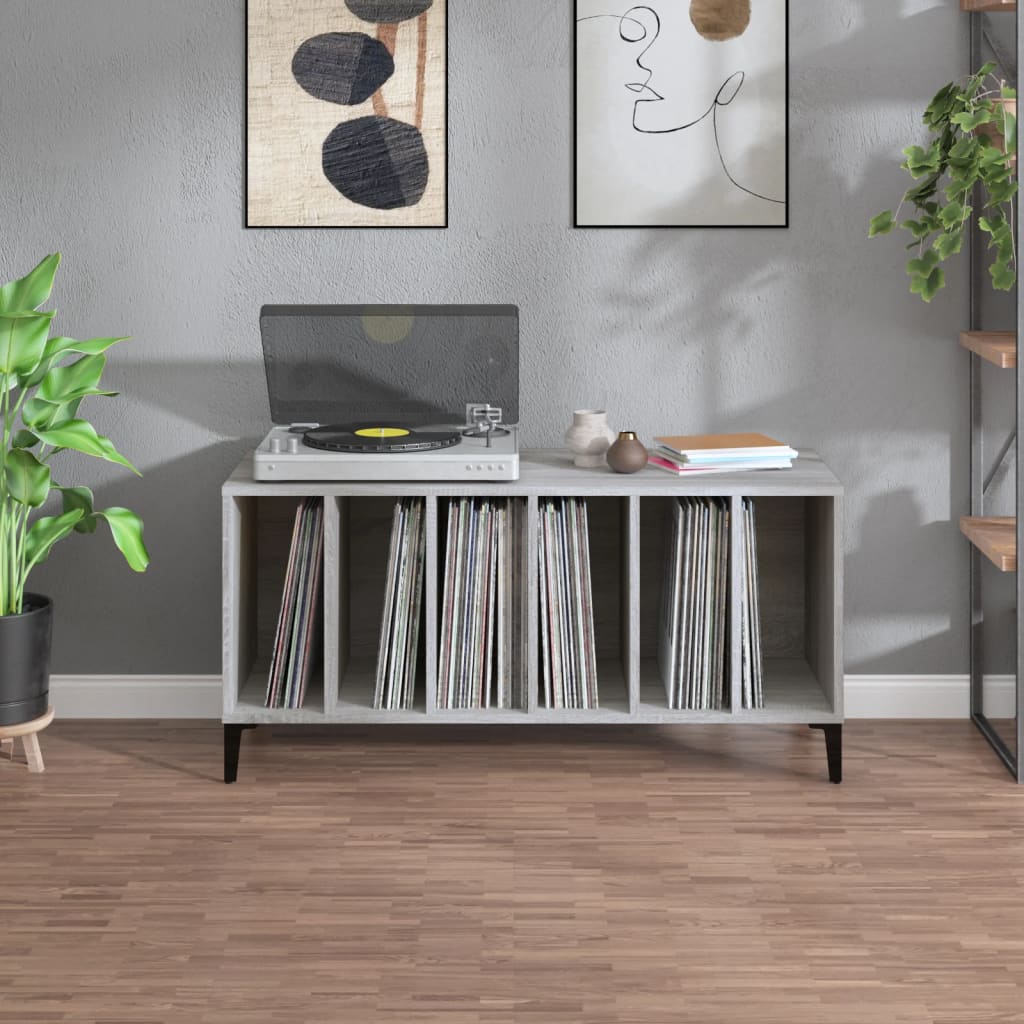 Plattenschrank Grau Sonoma 100x38x48 cm Holzwerkstoff