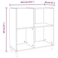 Thumbnail for Plattenschrank Weiß 84,5x38x89 cm Holzwerkstoff
