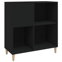 Thumbnail for Plattenschrank Schwarz 84,5x38x89 cm Holzwerkstoff