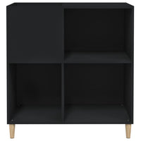 Thumbnail for Plattenschrank Schwarz 84,5x38x89 cm Holzwerkstoff