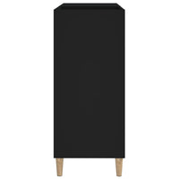 Thumbnail for Plattenschrank Schwarz 84,5x38x89 cm Holzwerkstoff