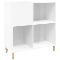 Thumbnail for Plattenschrank Hochglanz-Weiß 84,5x38x89 cm Holzwerkstoff