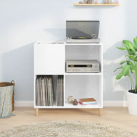 Thumbnail for Plattenschrank Hochglanz-Weiß 84,5x38x89 cm Holzwerkstoff