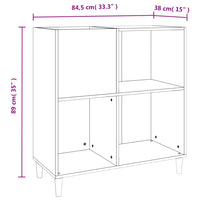 Thumbnail for Plattenschrank Räuchereiche 84,5x38x89 cm Holzwerkstoff