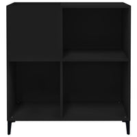Thumbnail for Plattenschrank Schwarz 84,5x38x89 cm Holzwerkstoff