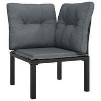 Thumbnail for 5-tlg. Garten-Lounge-Set Schwarz und Grau Poly Rattan